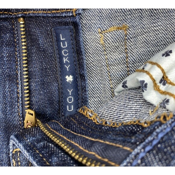 Lucky Brand Women’s Denim Bermuda Shorts Size 0/25 Blue Distressed Jean - Picture 9 of 13